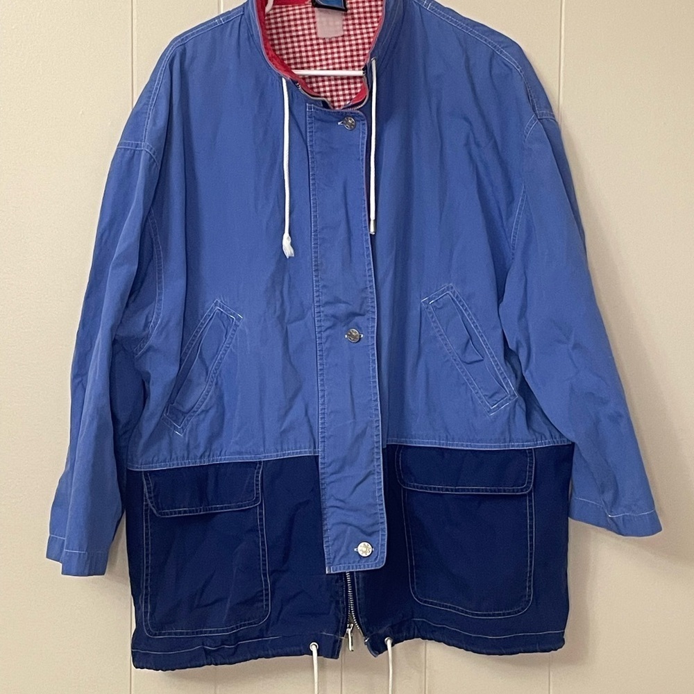Jantzen Vintage 90s Women’s Blue Two-Tone Sailing Jacket